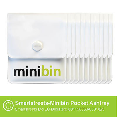 500 x Smartstreets-Minibin™ Pocket Ashtray
